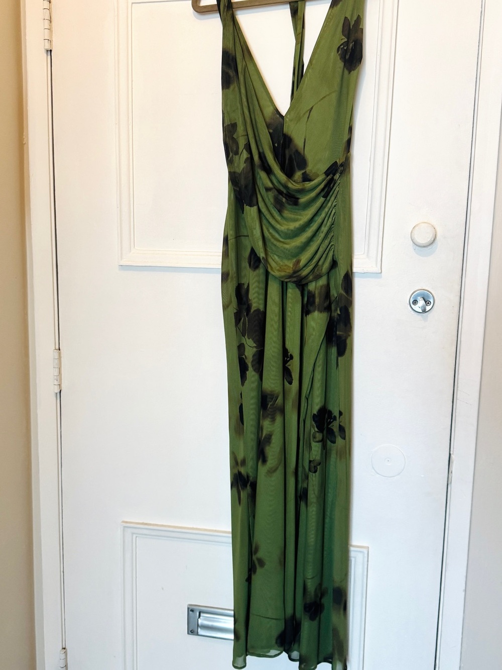 Halter Maxi Dress with Thigh Slit - Small - Picture 7 of 7
